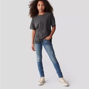 Gap Girlfriend Coupe Jeans with White Floral Print size 4